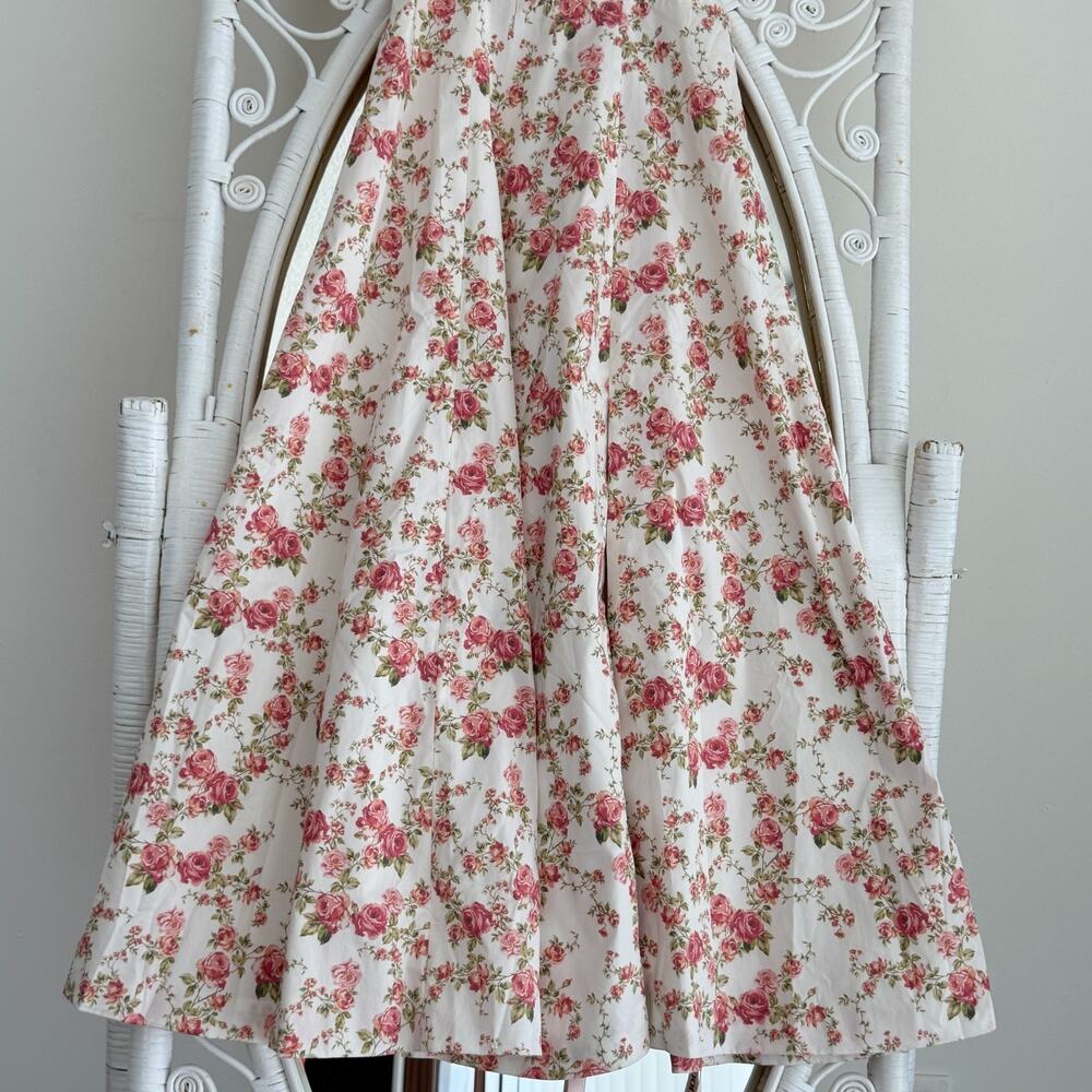 House of CB Tallulah Dress XS Floral Puff Sleeve Rose Print Coquette Romantic - Picture 4 of 13